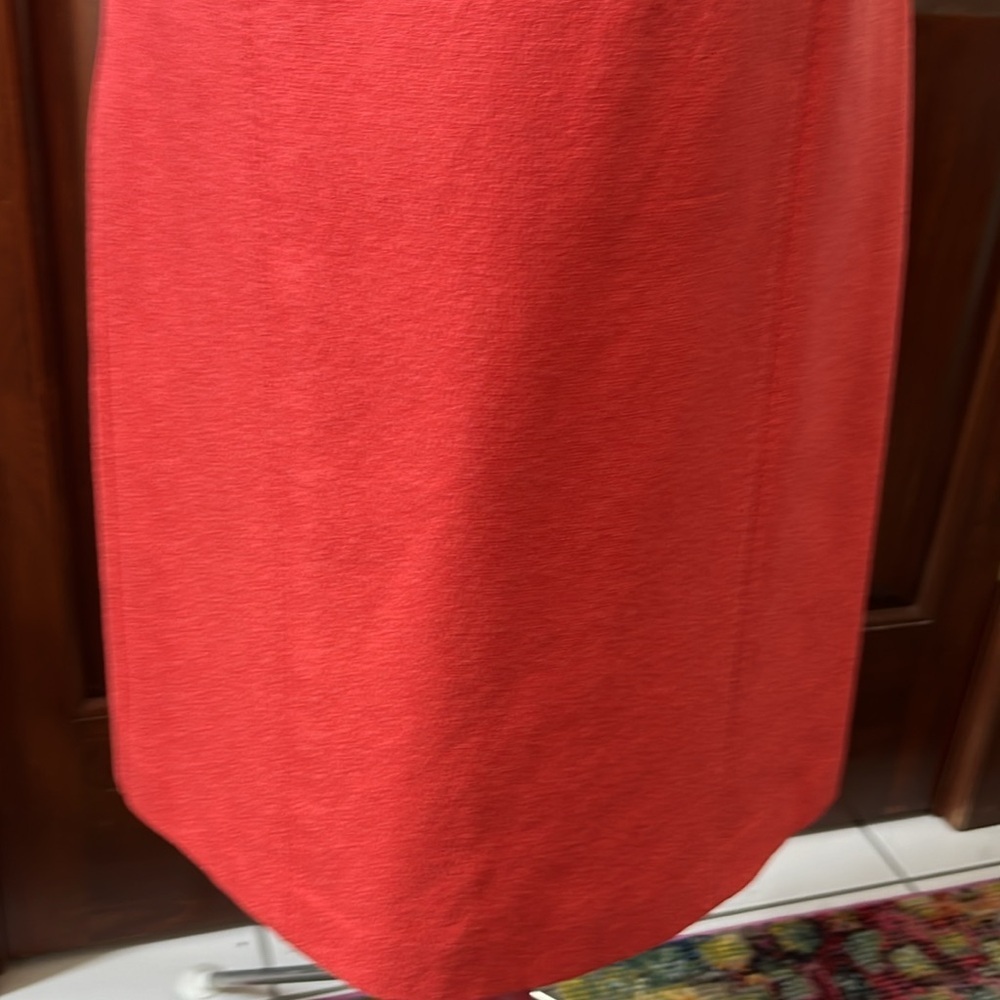 Tory Burch  Dress   Sleeveless  dark coral almost orange  flattering sheath Sz 6 - Picture 4 of 16